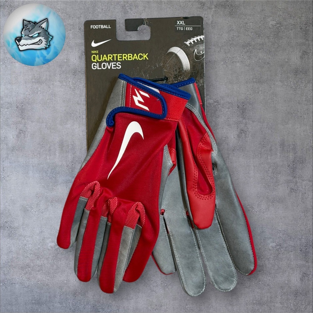 Nike Quarterback Football Gloves NY Giants Russell Wilson PE Team Issued 2XL